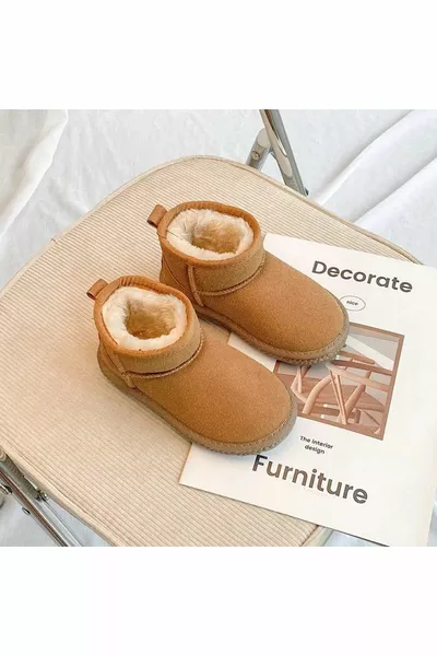 أحذية الأطفال تان الترا ميني من الفرو الصوفي (اطلب على الأقل 1 حجم أكبر)