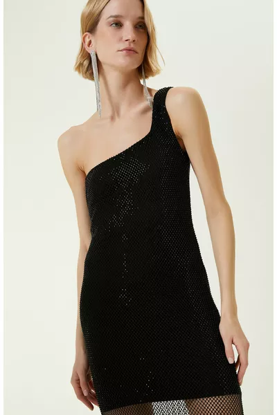 Black Midi Evening Dress