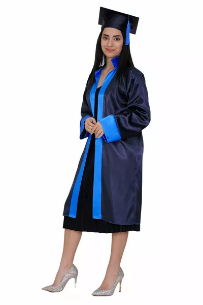 Talar Cap Mittelschule Marineblau