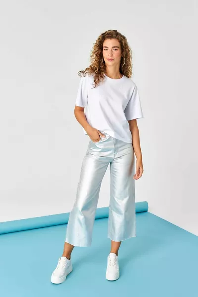 Basic-T-Shirt mit Rundhalsausschnitt 