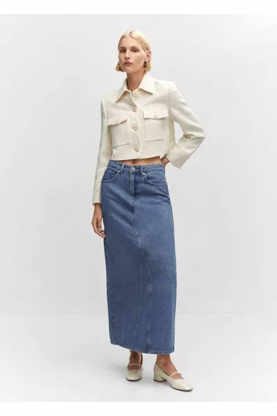 Long Denim Skirt