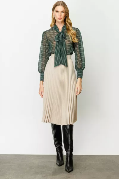 Pleated Stone Women's Skirt 