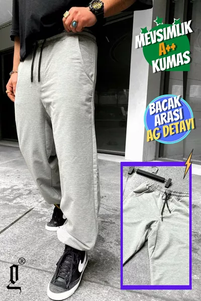 Gray Black Plus Size Sweatpants with Elastic Cuffs, Oversized Black Sweatshirt, Winter Plus Size Loose Sweatpants