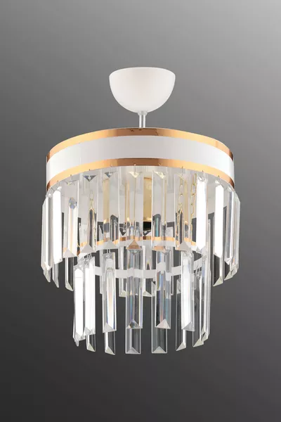 Nesil Tekli Weiße Doppelstöckige Kristall Moderne Kronleuchter