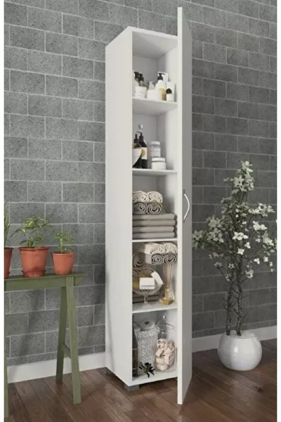 Single Door Cabinet Wardrobe Sweater Cabinet Clothes Cabinet Shirt Cabinet Winter Wardrobe White