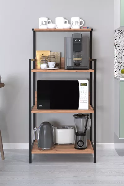 Kitchen Stand Espresso Machine Stand Coffee Corner Kitchen Shelf Indonesian Pine