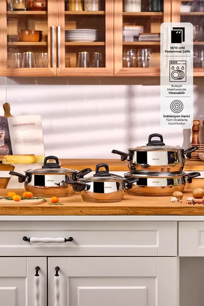 Aren 8-Piece Steel Cookware Set