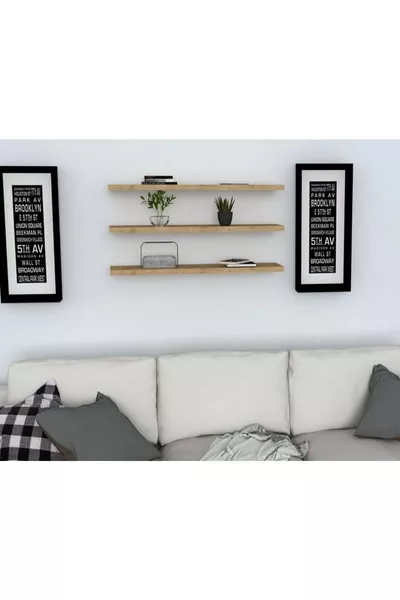 3-voudige Wandplank Boekenplank Tv-plank cm