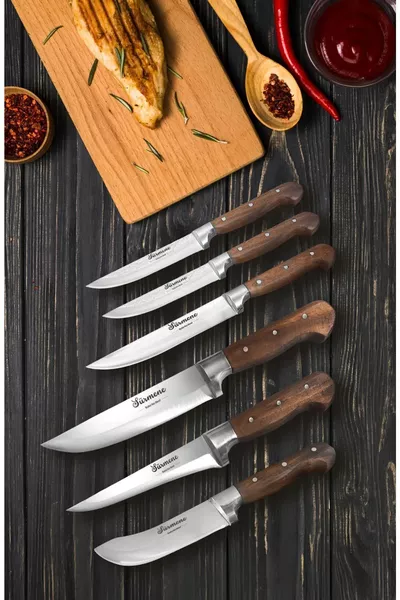 Six-Piece Kitchen, Meat, Vegetable, and Butcher Set.