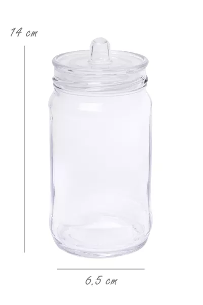 طقم توابل زجاجي بمقبض وعدة أغطية فراغية