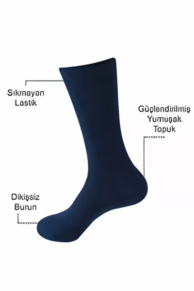 Unisex Bamboo Seamless Ankle Socks Navy Color 6 Pairs