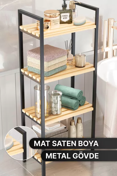 Badkamer Organizer Keukenrek Badkamerkast Multifunctionele Kast 4-laags Metalen Keuken Organizer