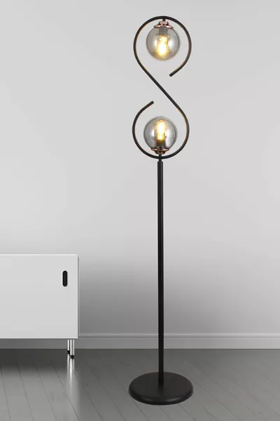 Безкрайни 2 Черни Бронзови Лампи с Димно Стъкло