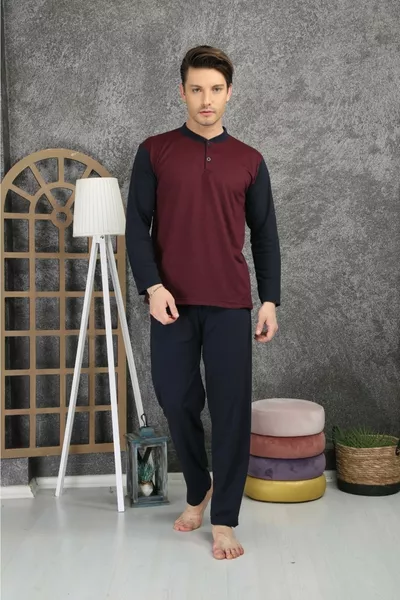 % Baumwolle Supreme Jacquard Herren Pyjama Set 