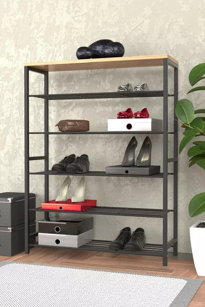 6-Tier Shoe Rack - Bathroom Shelf - Multi-Purpose Rack