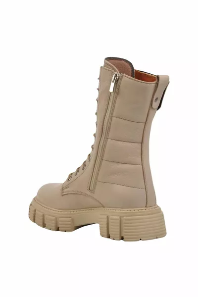 -1 Bottes postales décontractées en cuir véritable pour femmes