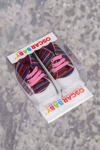 Bottines Bébé Fille à Lacets Colorés à Motifs  Mois