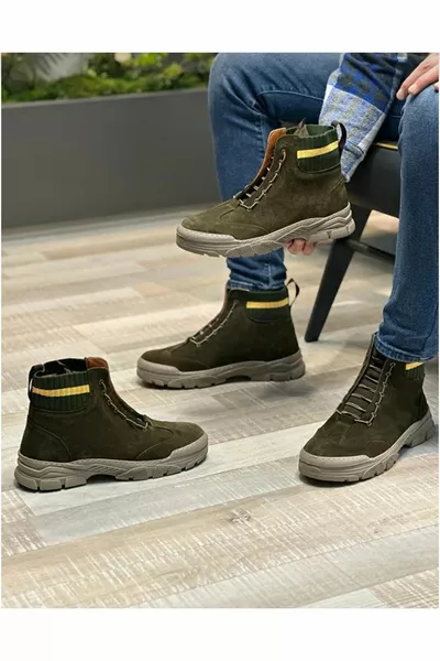 Спортивные ботинки из натуральной кожи из замши