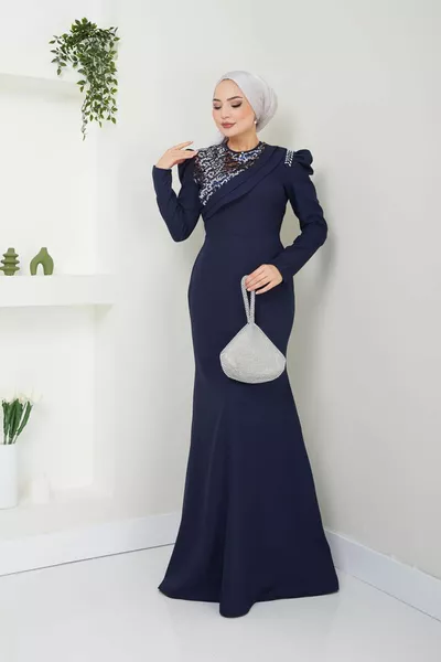 Пайети подробни риба вечерна рокля Albise 