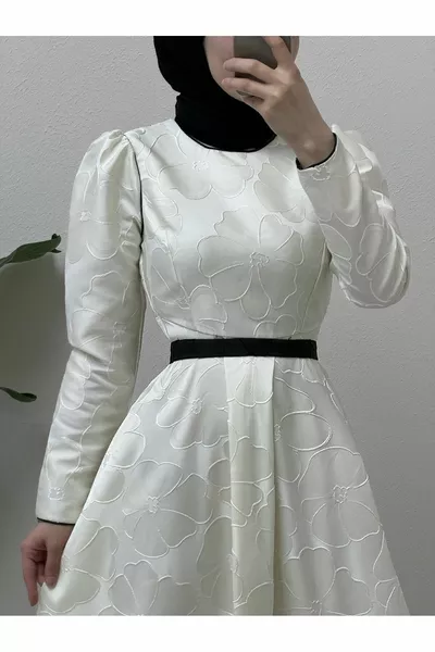 Колан балон пола студен печат Kaftan вечерна рокля