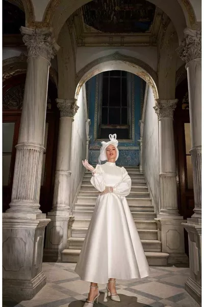 Special Design Glitter Hijab Abendkleider