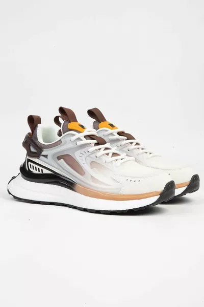  IMPORTÉ BASKETS UNISEXES BLANC MARRON