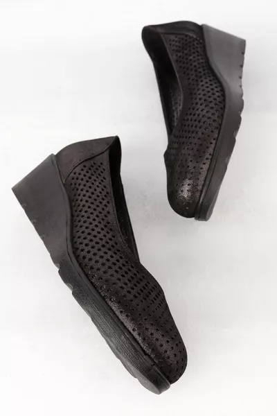 المرأة جلد طبيعي مبطن كعب عارضة أنيقة أحذية أمي ell.