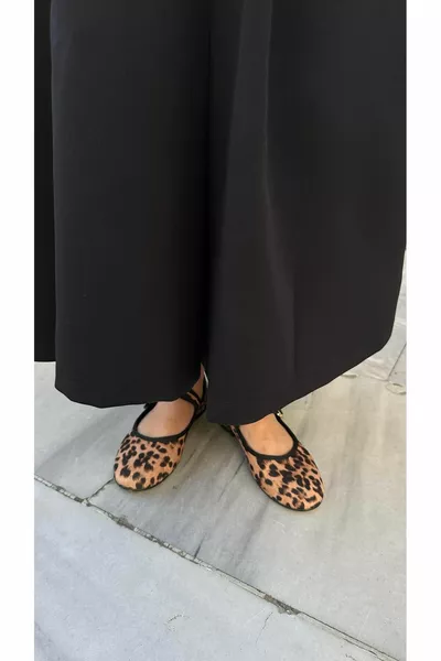 كودي ليوبارد الذهب مشبك مفصل الباليه الشقق