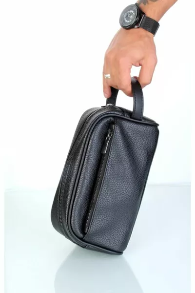 Мужская кожаная сумочка Luccacci  см (Обратите внимание на размер, указанный сбоку)