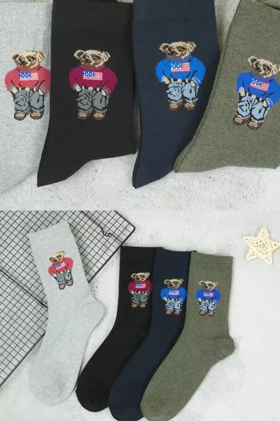 Lot de 4 chaussettes unisexes Teddy Bear