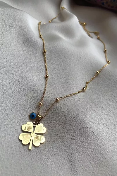 Chaîne en acier 4 feuilles trèfle long orge l ( cm)