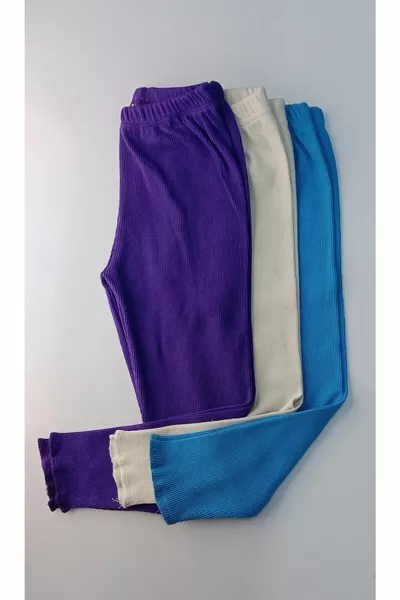 Lycra Flexible Filles-Garçons 3 Pièces Collants Simple Dessous Couleur Mixte