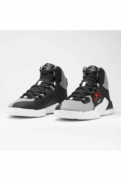 Basketbalschoenen voor volwassenen - grijs/zwart - Protect 