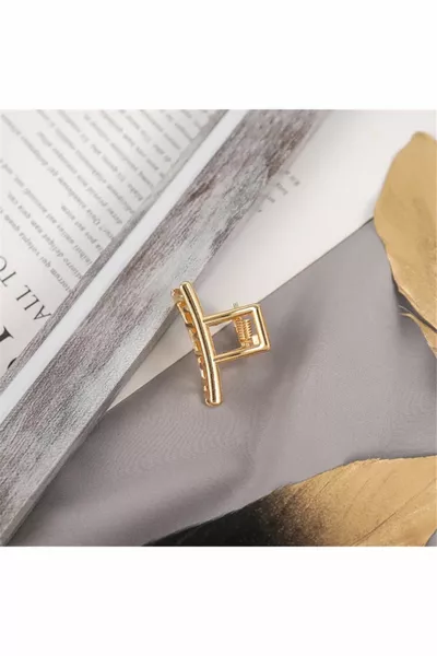 Petit T fermoir en métal doré 1. Boucle à bouton à ressort Grade