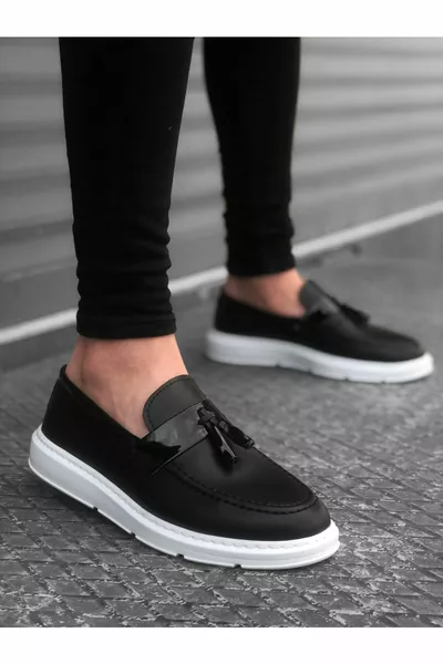  عديمة الدانتيل عالية النعل الكلاسيكية شرابة كورسيك أحذية رجالية