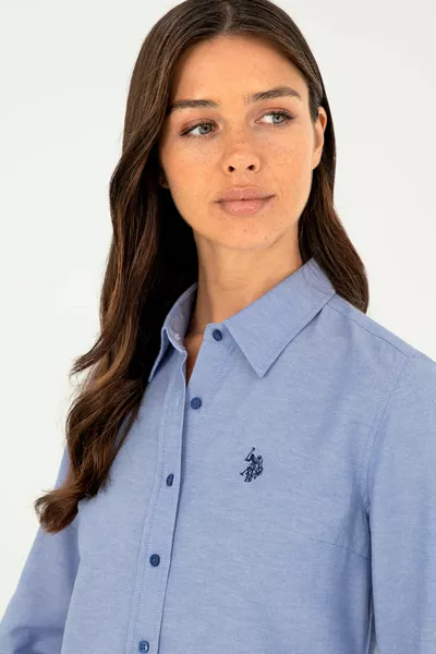 قميص نسائي أزرق