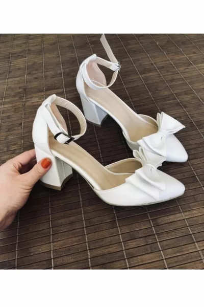 Witte Hakken Bow Model Damesschoenen