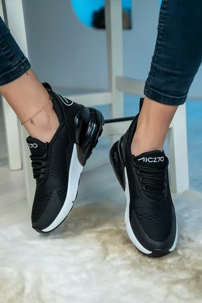 Unisexe Noir & Blanc Haute Qualité Casual Randonnée Sneaker Air Mesh Sneakers