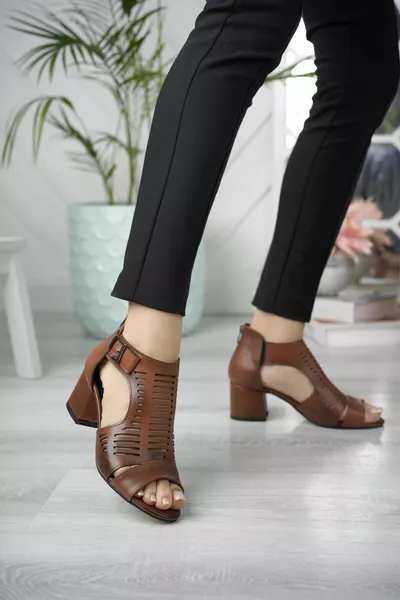 Conf Tan Scarpe estive da donna con cerniera