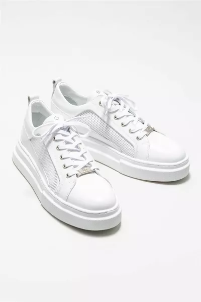 White Leather Men's Sneakers