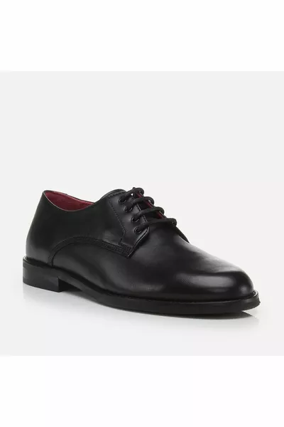 Genuine Leather Black Women Oxford