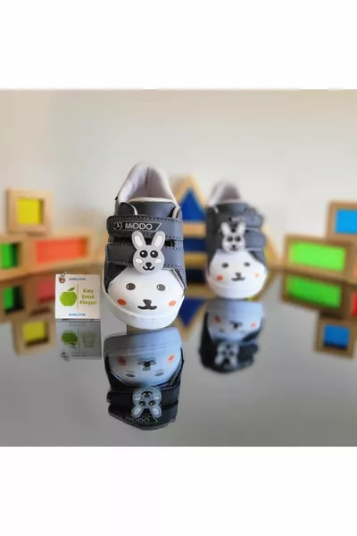 Ortopedik Işıklı Tavşan Figürlü Hafif Rahat Yumuşak Esnek İlkadım Unisex Çocuk Sneaker Spor Ayakkabı