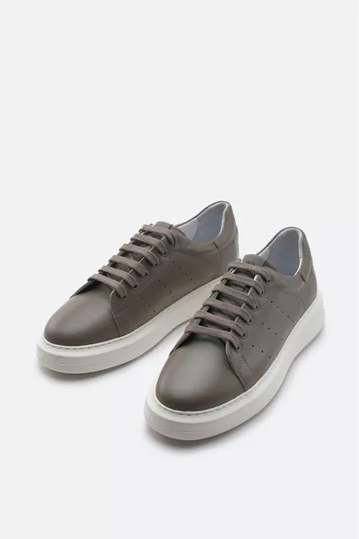 أحذية رجالية رمادية ٪ جلد نعل مرن كاجوال 