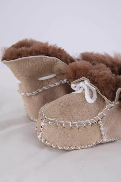 Baby Girl Boy % Leather Booties Pantduf Newborn First Step Shoe Box Gift 