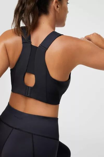 Soutien-gorge de sport grande taille noir pour femme