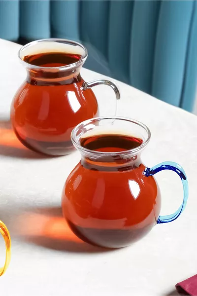 Keyfi Ala 6 Pcs Borosilicate  ml Tea Cup