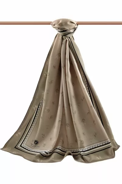 Damen Luxus Medina Seidenschal Nerz-2