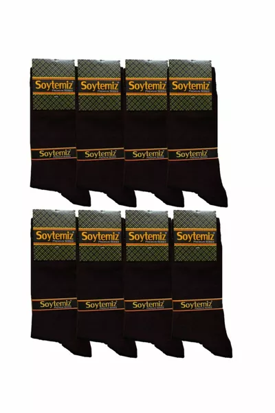 Einfarbige schwarze Socken für Herren 8 Paar