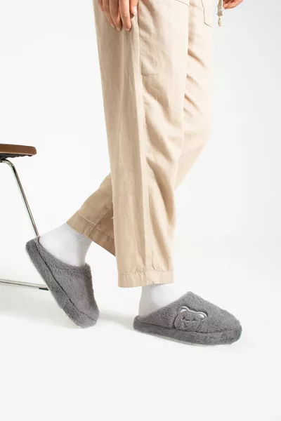 Pantofole da casa unisex Pantofole di lana Comodo chiuso Antiscivolo suola alta Panduf