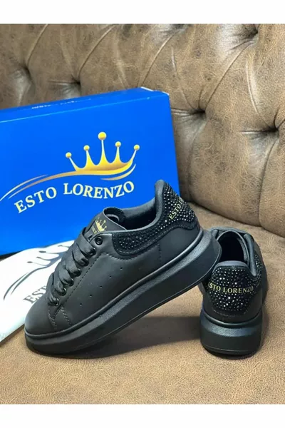 Sneakers da esterno in pietra di cristallo nera